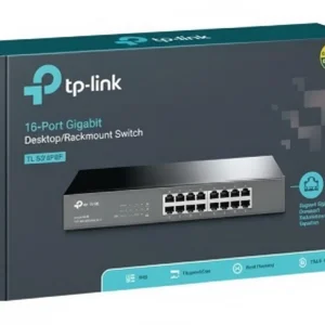 سوییچ 16 پورت گیگابیتی و رکمونت تی پی-لینک مدل TL-SG1016